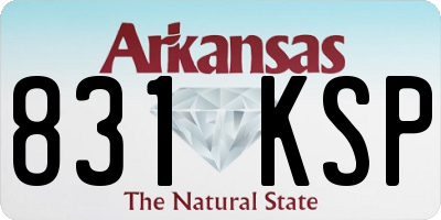 AR license plate 831KSP