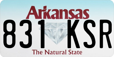 AR license plate 831KSR
