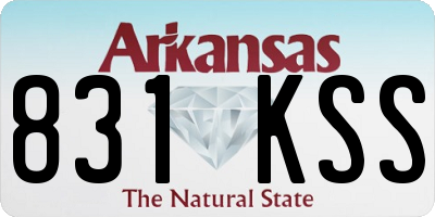 AR license plate 831KSS