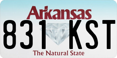 AR license plate 831KST
