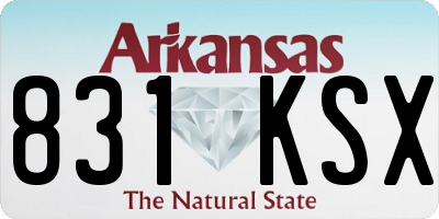 AR license plate 831KSX