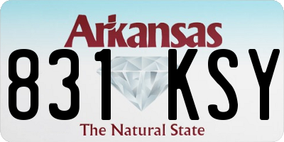 AR license plate 831KSY
