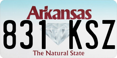 AR license plate 831KSZ