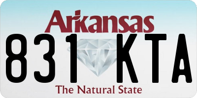AR license plate 831KTA