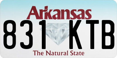 AR license plate 831KTB