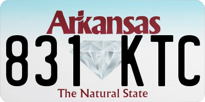 AR license plate 831KTC