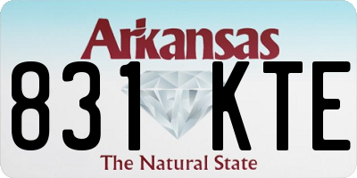 AR license plate 831KTE