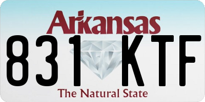 AR license plate 831KTF