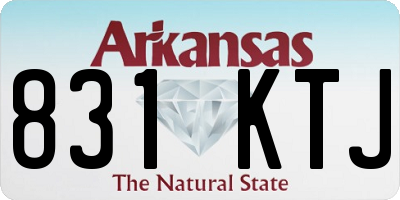AR license plate 831KTJ