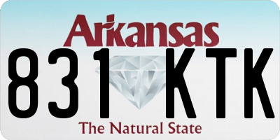 AR license plate 831KTK