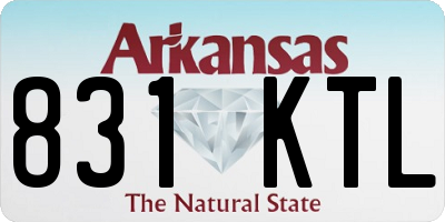 AR license plate 831KTL