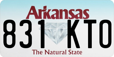 AR license plate 831KTO