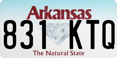 AR license plate 831KTQ