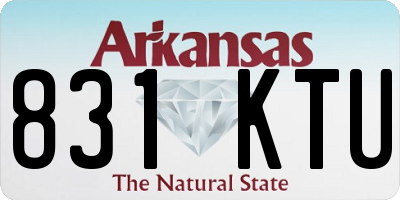 AR license plate 831KTU