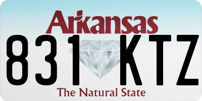 AR license plate 831KTZ