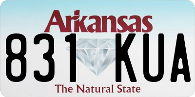 AR license plate 831KUA