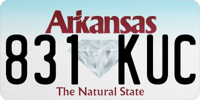 AR license plate 831KUC