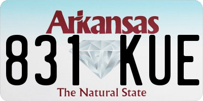 AR license plate 831KUE