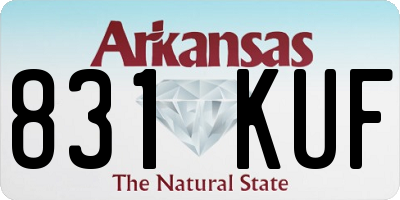 AR license plate 831KUF