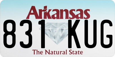 AR license plate 831KUG