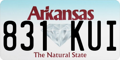 AR license plate 831KUI
