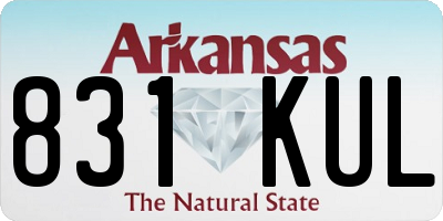 AR license plate 831KUL
