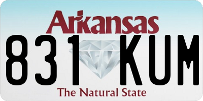AR license plate 831KUM