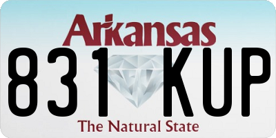 AR license plate 831KUP