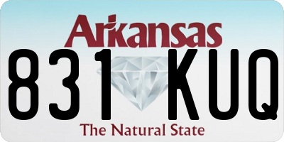 AR license plate 831KUQ