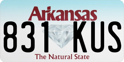 AR license plate 831KUS