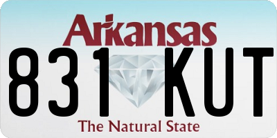 AR license plate 831KUT