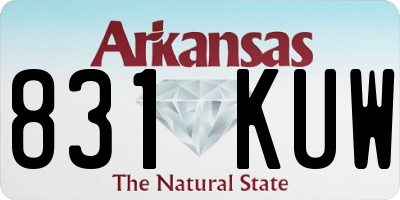 AR license plate 831KUW