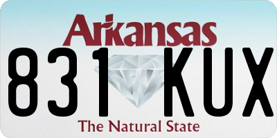 AR license plate 831KUX