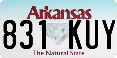 AR license plate 831KUY