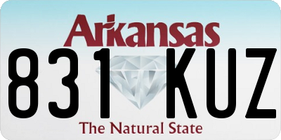 AR license plate 831KUZ