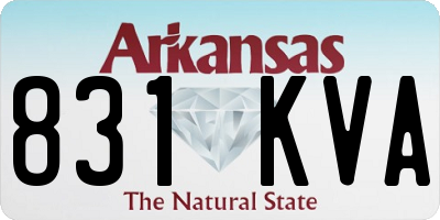 AR license plate 831KVA