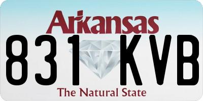 AR license plate 831KVB