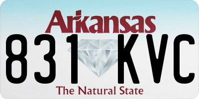 AR license plate 831KVC