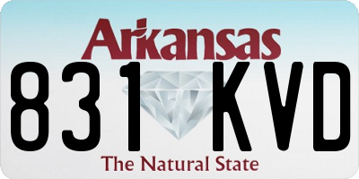 AR license plate 831KVD