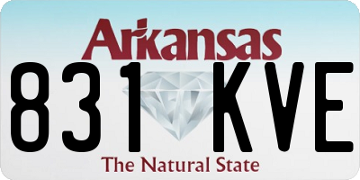 AR license plate 831KVE