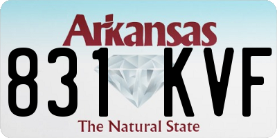AR license plate 831KVF