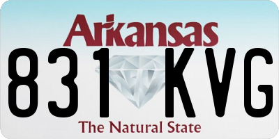 AR license plate 831KVG