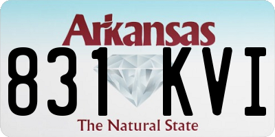 AR license plate 831KVI