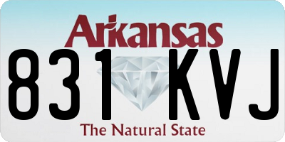 AR license plate 831KVJ