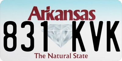 AR license plate 831KVK