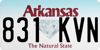 AR license plate 831KVN