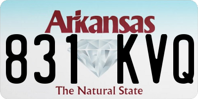AR license plate 831KVQ
