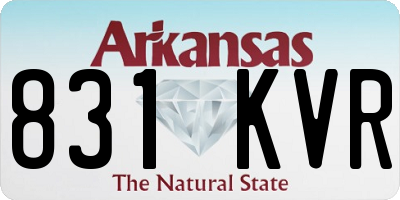 AR license plate 831KVR