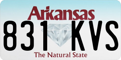 AR license plate 831KVS