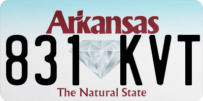 AR license plate 831KVT